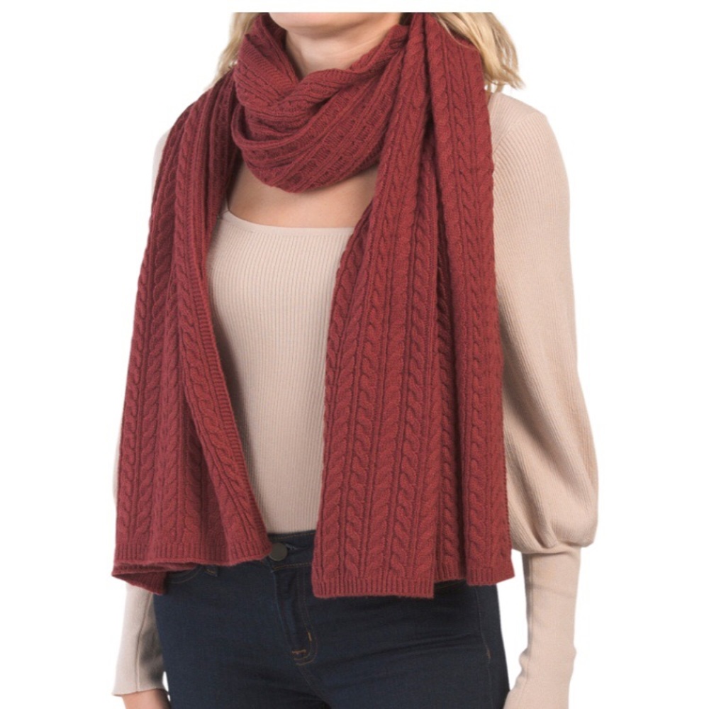 Sigrid Olsen Cabled Knit Muffler Scarf NWT